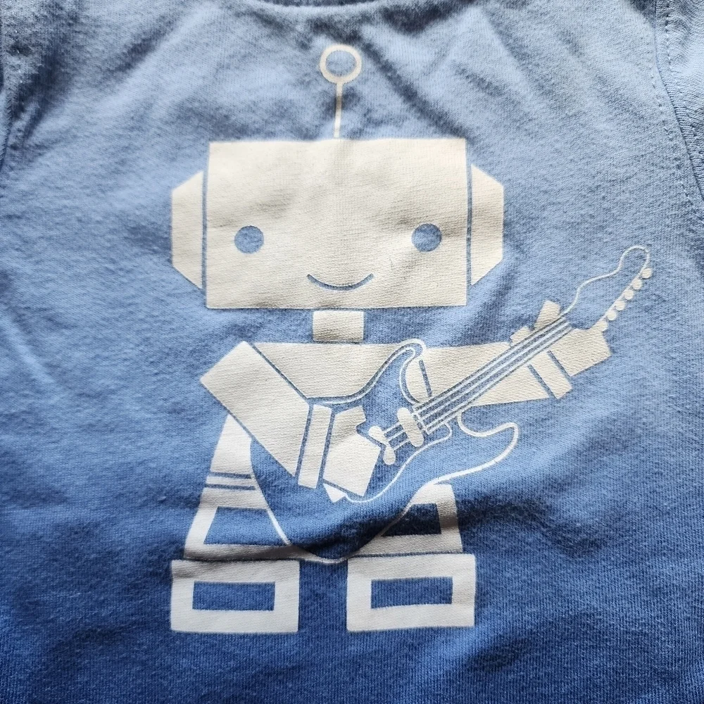 Blue Ombre robot onesie size 0-3mo